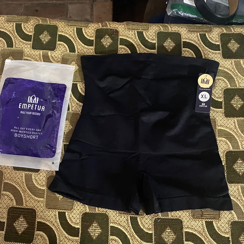 Empetua Shapermint High-Waisted Shaper Boyshort – Black – Size XL
